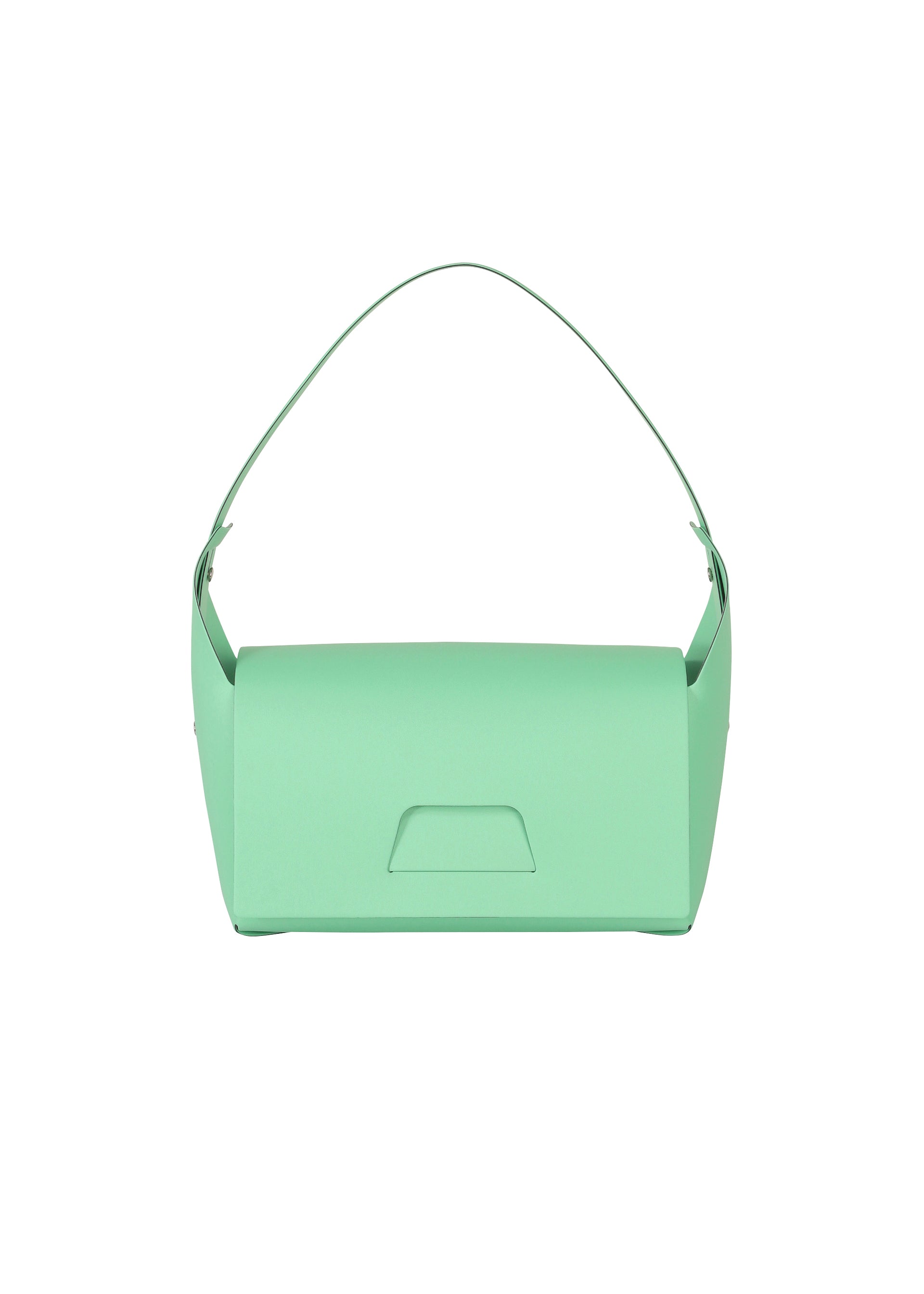 A detail shot of the GOOD GOODS ISSEY MIYAKE BOX bag.