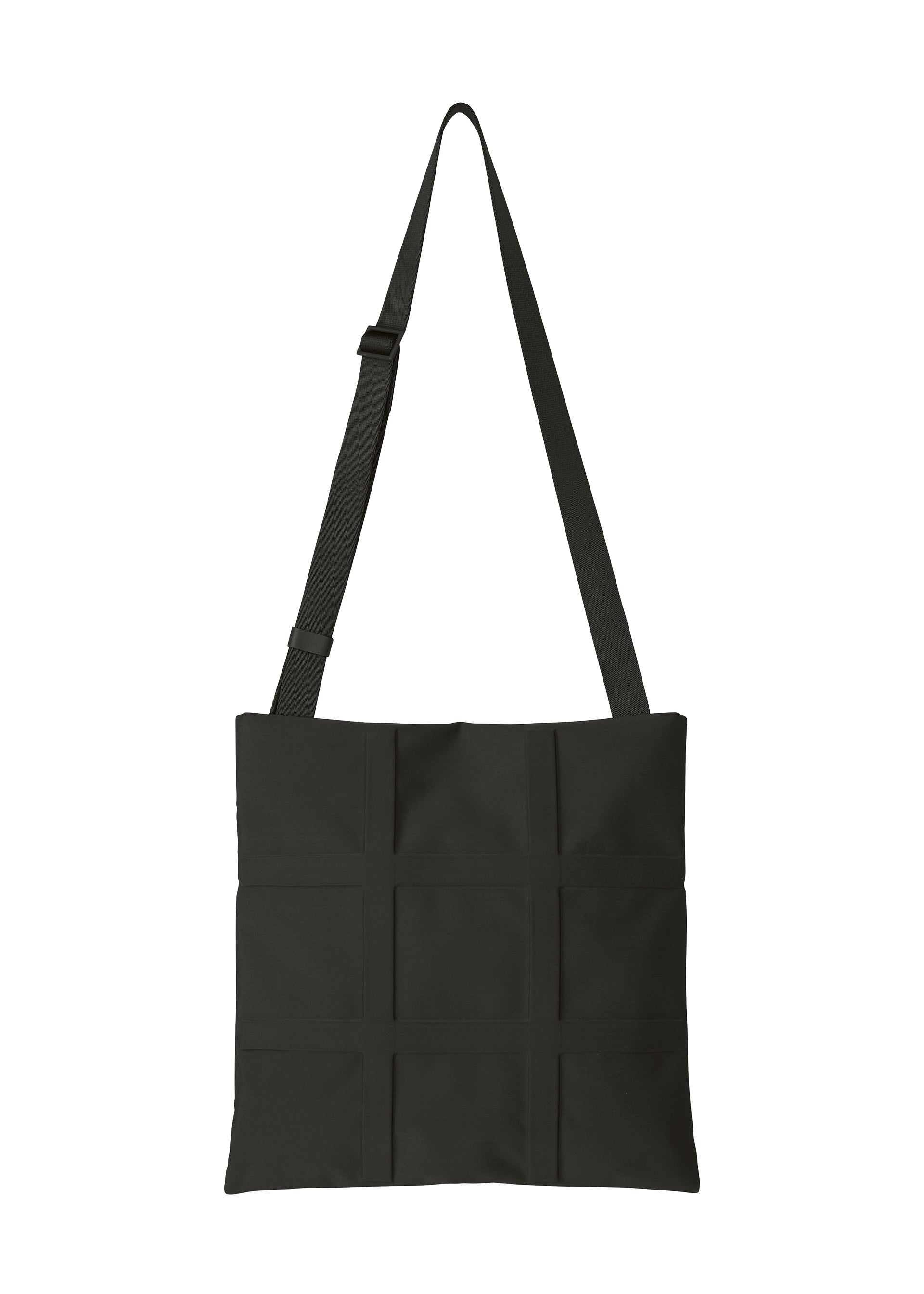 A product shot of the GOOD GOODS ISSEY MIYAKE GRID bag in black (15).