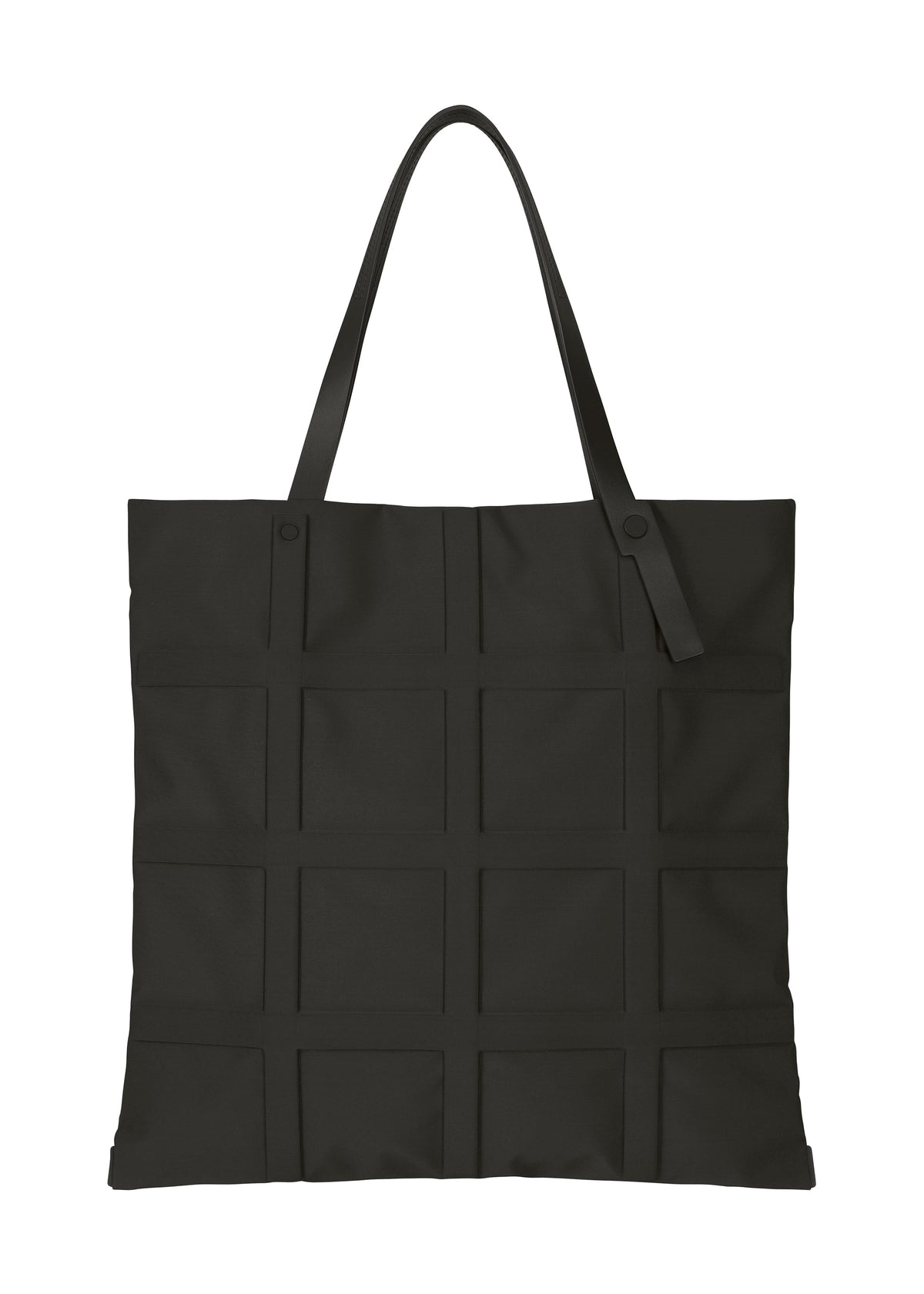 A product shot of the GOOD GOODS ISSEY MIYAKE GRID bag in black (15).