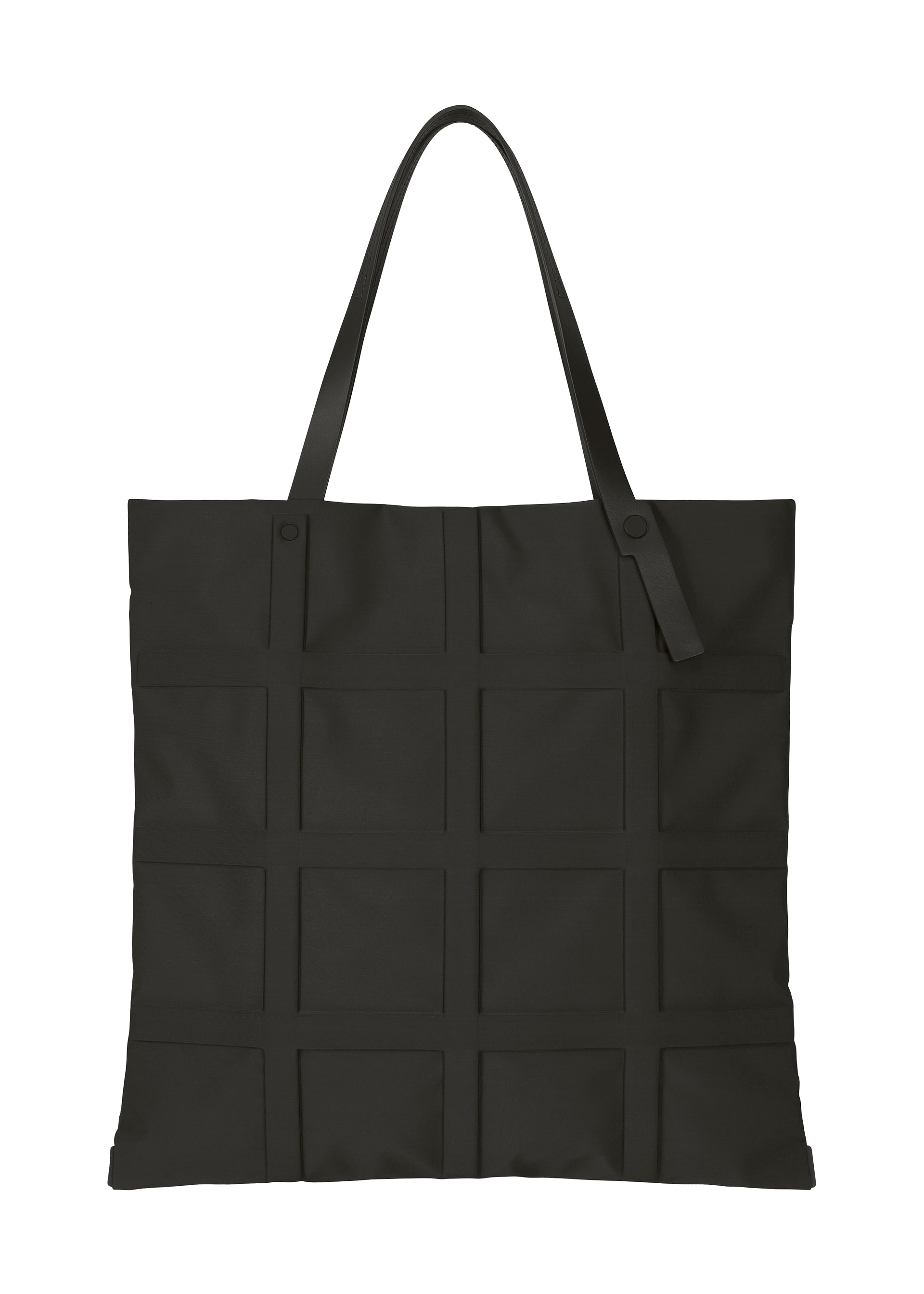 A product shot of the GOOD GOODS ISSEY MIYAKE GRID bag in black (15).