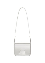 A product shot of the GOOD GOODS ISSEY MIYAKE BOX handbag in silver.