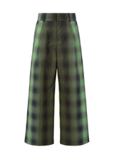 GRADATION CHECK Trousers Yellow x Green