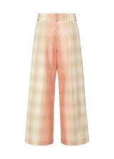 GRADATION CHECK Trousers Pink x Beige