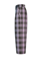 GRADATION CHECK Trousers Grey x Purple