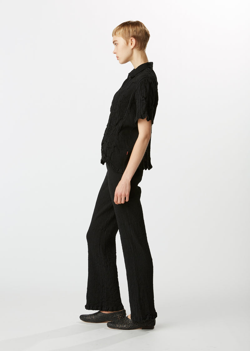 KYO CHIJIMI FEBRUARY Trousers Black