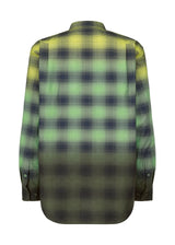 GRADATION CHECK Shirt Yellow x Green