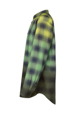 GRADATION CHECK Shirt Yellow x Green