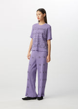 KYO CHIJIMI EMBROIDERY Trousers Purple