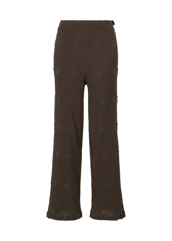 KYO CHIJIMI EMBROIDERY Trousers Dark Brown