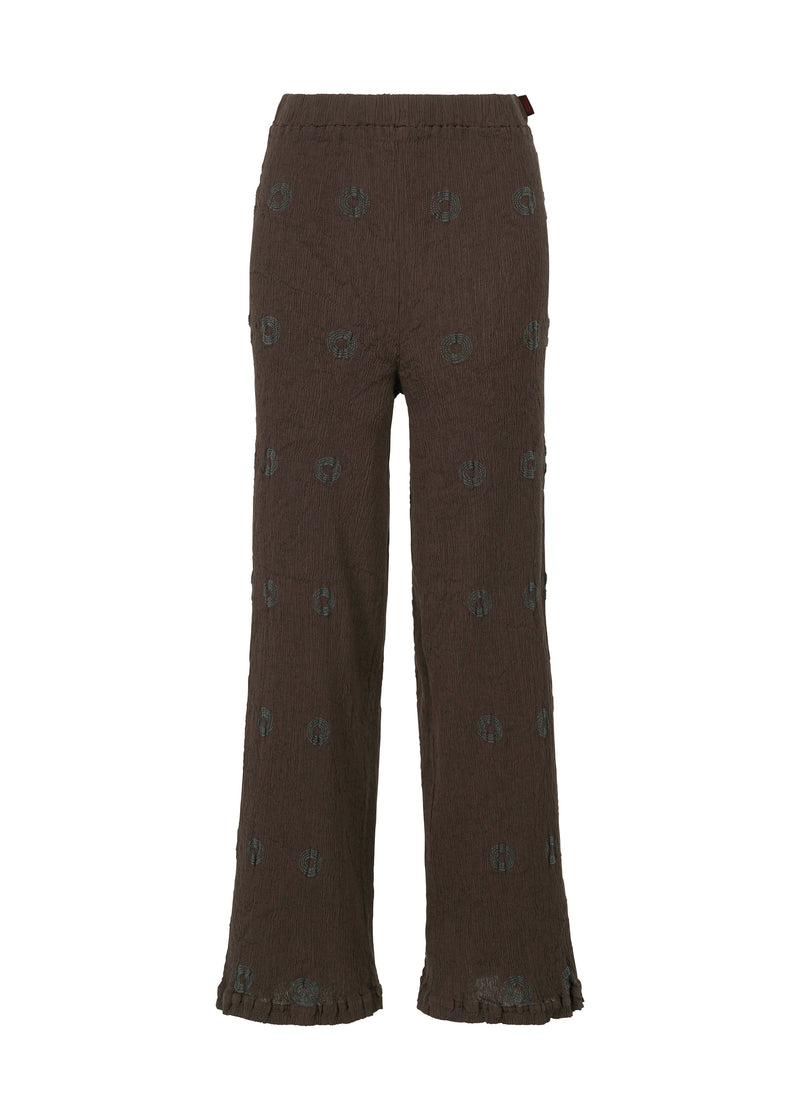 KYO CHIJIMI EMBROIDERY Trousers Dark Brown