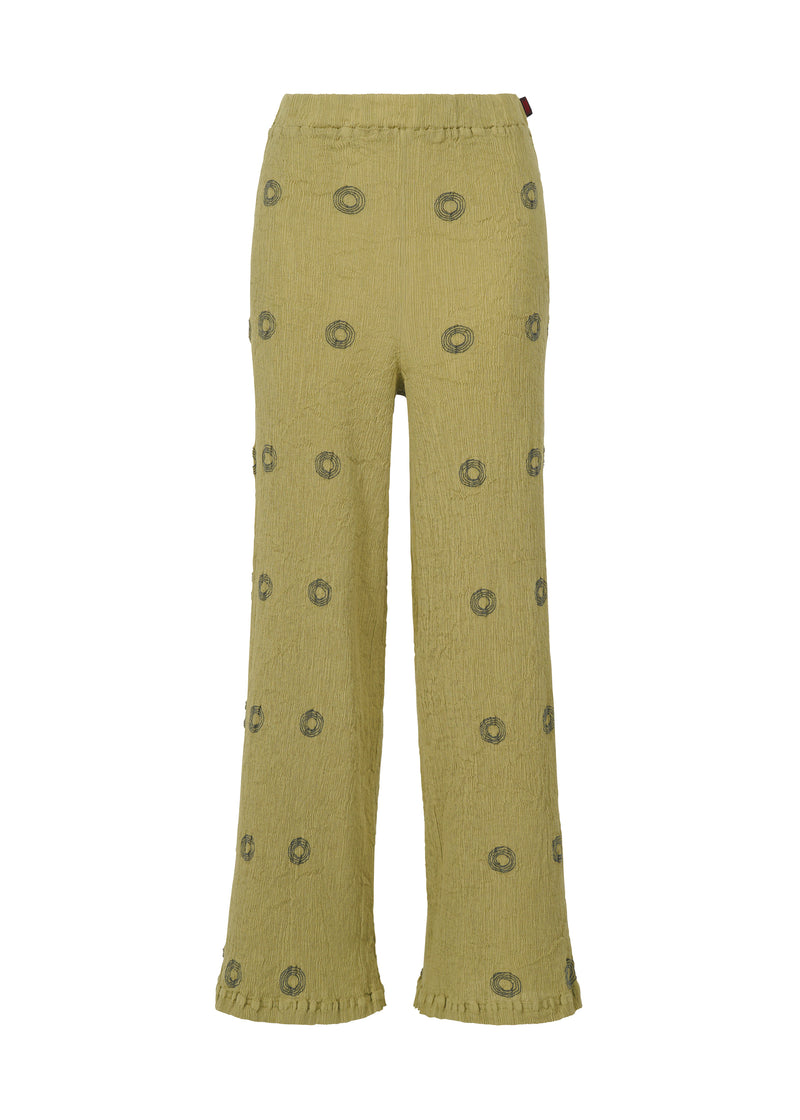 KYO CHIJIMI EMBROIDERY Trousers Olive Green