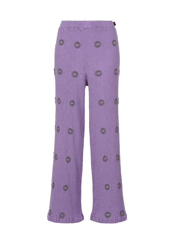 KYO CHIJIMI EMBROIDERY Trousers Purple