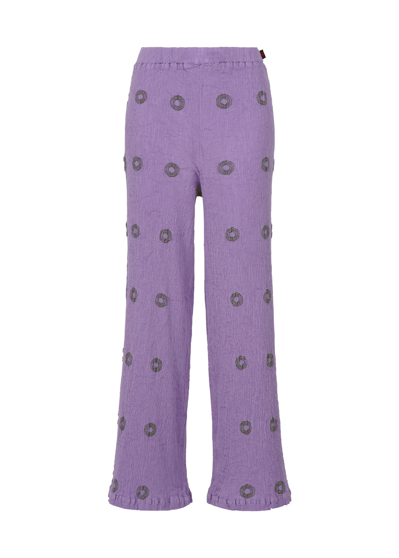 KYO CHIJIMI EMBROIDERY Trousers Purple