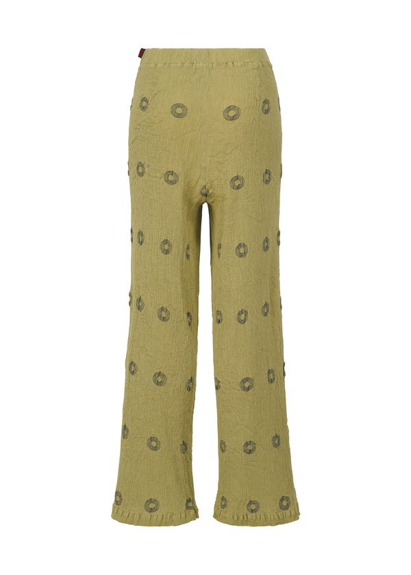 KYO CHIJIMI EMBROIDERY Trousers Olive Green