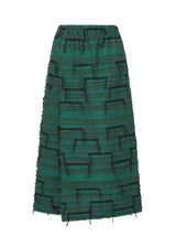 A product shot of the HAAT  FRINGE MIXED skirt in green (62)