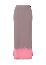 A product shot of the HAAT  KYO CHIJIMI BRUSH PRINT skirt in pink (22)