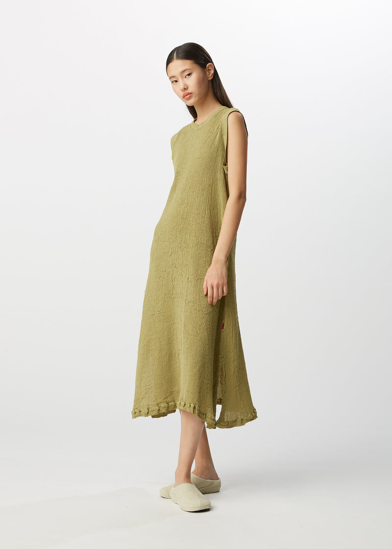 KYO CHIJIMI AUGUST Dress Olive Green