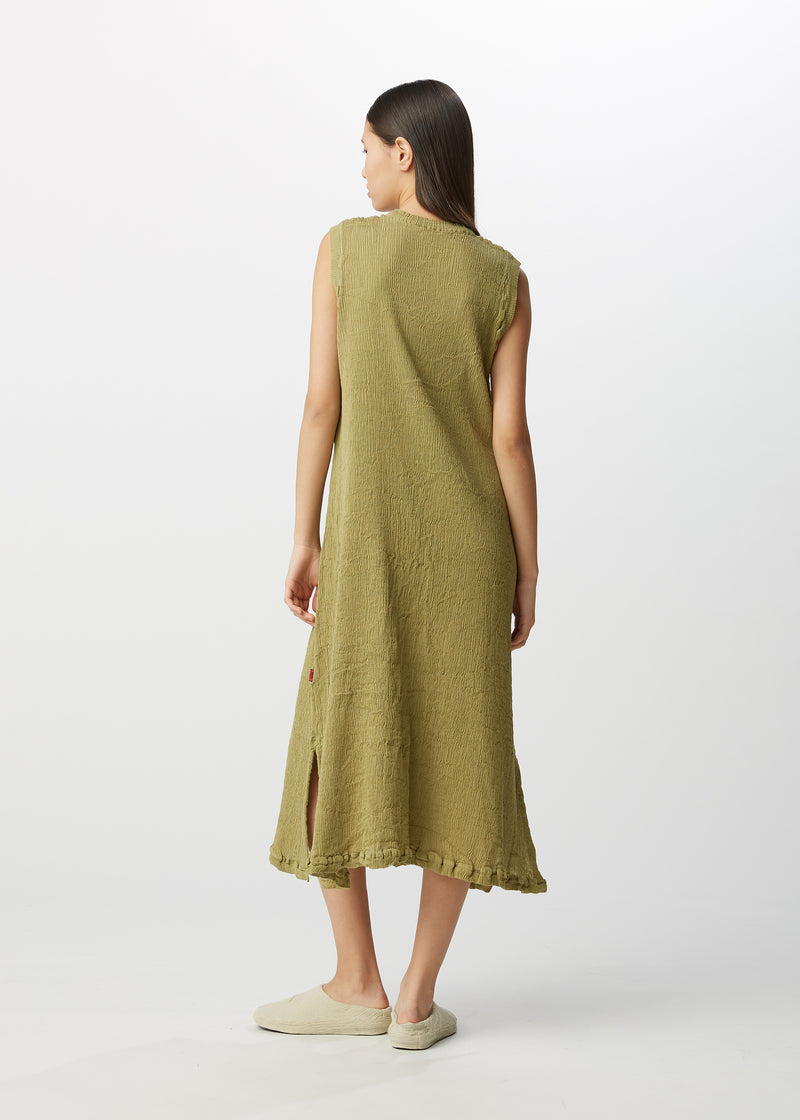 KYO CHIJIMI AUGUST Dress Olive Green