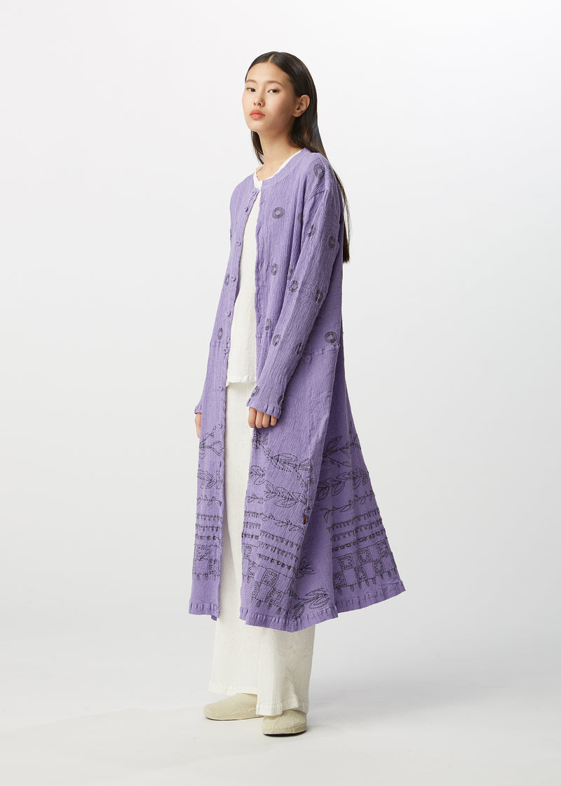 KYO CHIJIMI EMBROIDERY Dress Purple