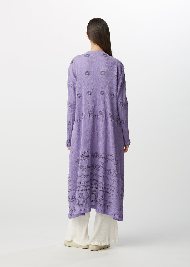 KYO CHIJIMI EMBROIDERY Dress Purple