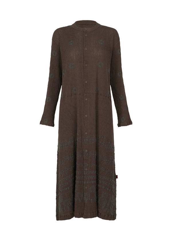 KYO CHIJIMI EMBROIDERY Dress Dark Brown