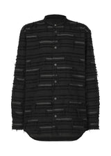 A product shot of the HAAT  FRINGE MIXED shirt in black (15)