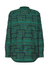 A product shot of the HAAT  FRINGE MIXED shirt in green (62)