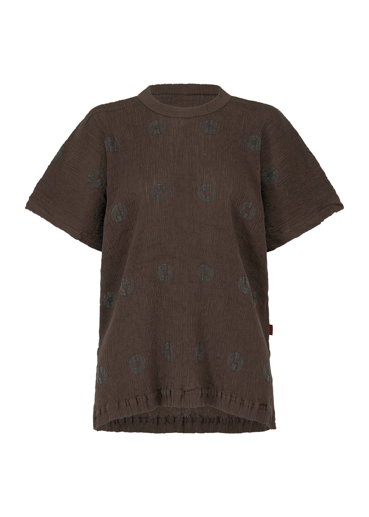 KYO CHIJIMI EMBROIDERY Top Dark Brown