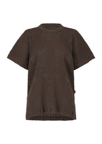 KYO CHIJIMI EMBROIDERY Top Dark Brown