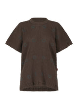 KYO CHIJIMI EMBROIDERY Top Dark Brown