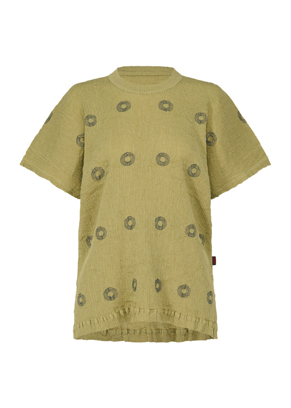 KYO CHIJIMI EMBROIDERY Top Olive Green