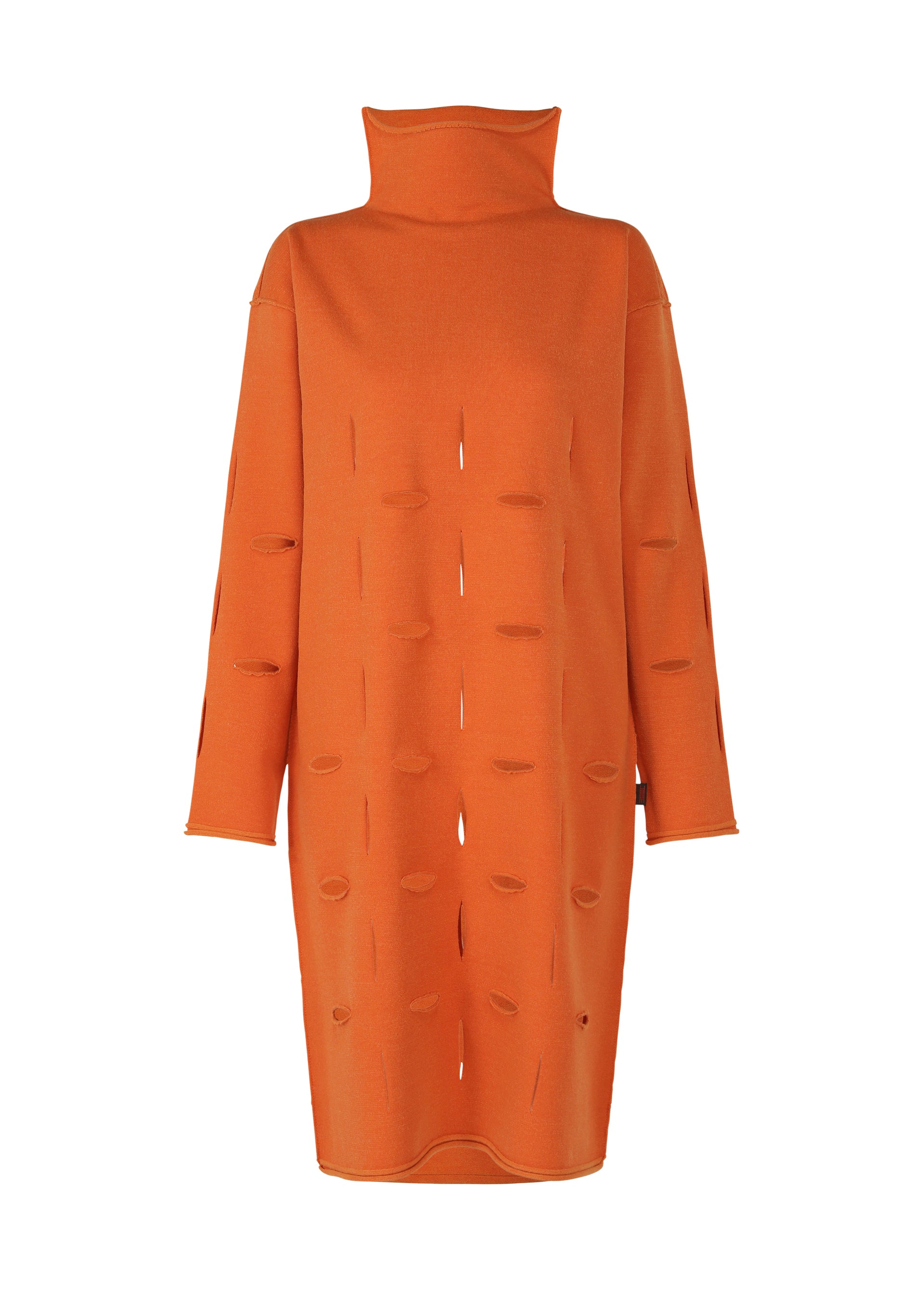 SLIT SQUARE Dress Orange