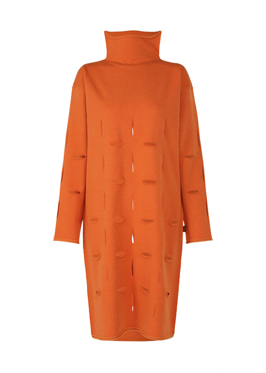SLIT SQUARE Dress Orange