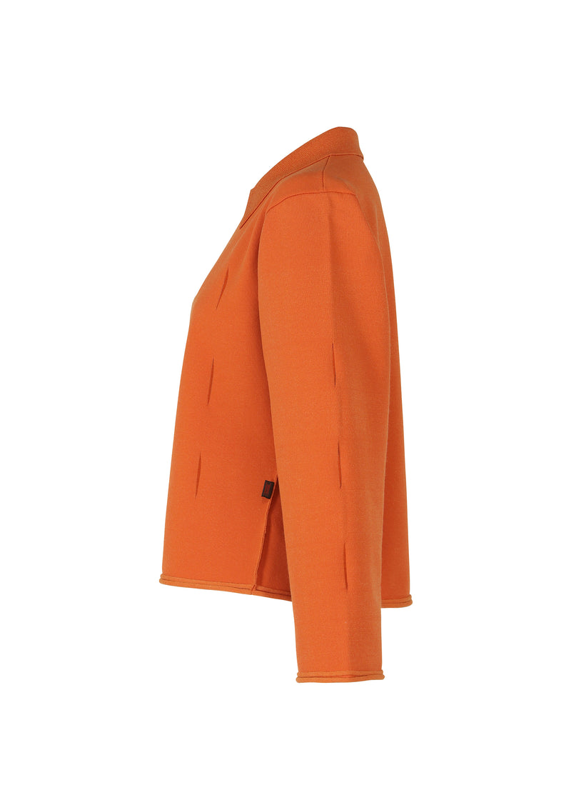 SLIT SQUARE Cardigan Orange