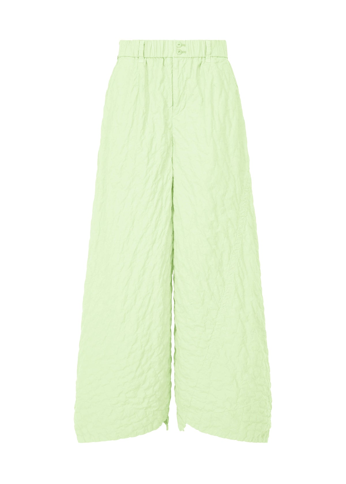 A product shot of the HAAT KUMO trousers in pale green (63).