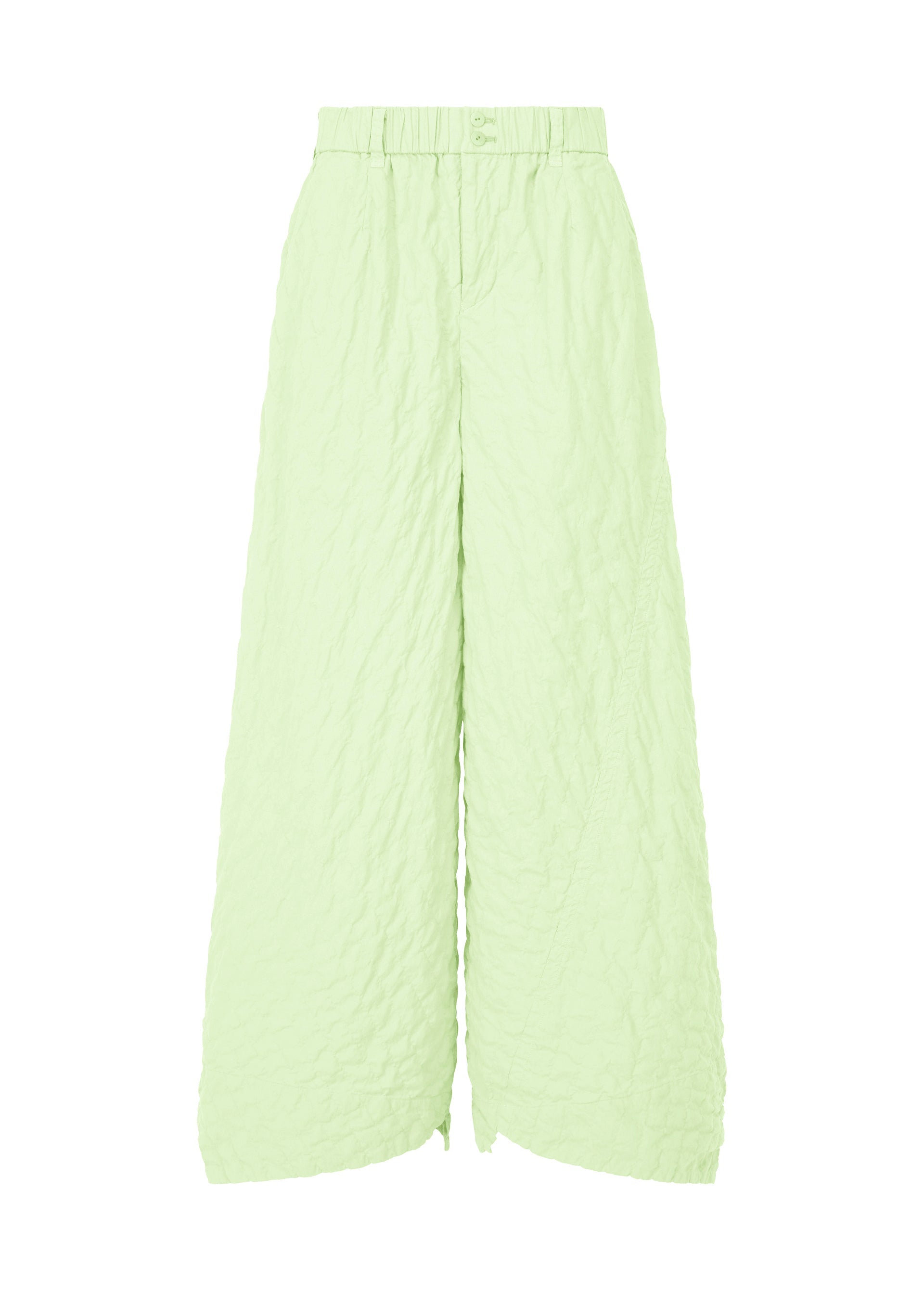 A product shot of the HAAT KUMO trousers in pale green (63).