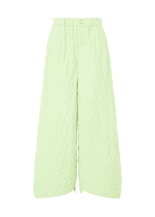 A product shot of the HAAT KUMO trousers in pale green (63).