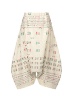 A product shot of the HAAT KOMOREBI trousers in white (01).