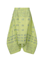 A product shot of the HAAT KOMOREBI trousers in green (62).
