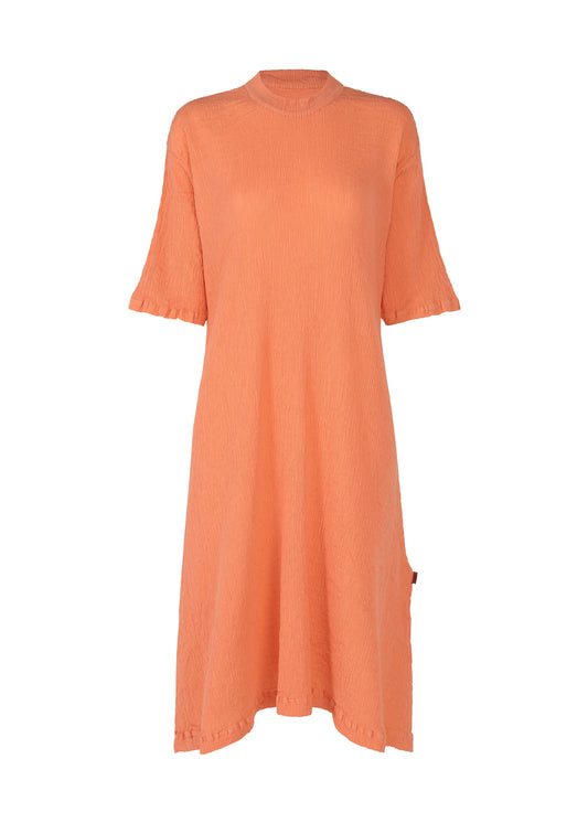 A product shot of the HAAT KYO CHIJIMI MAY dress in coral (23).