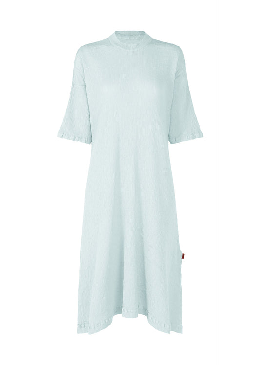 A product shot of the HAAT KYO CHIJIMI MAY dress in light blue (70).