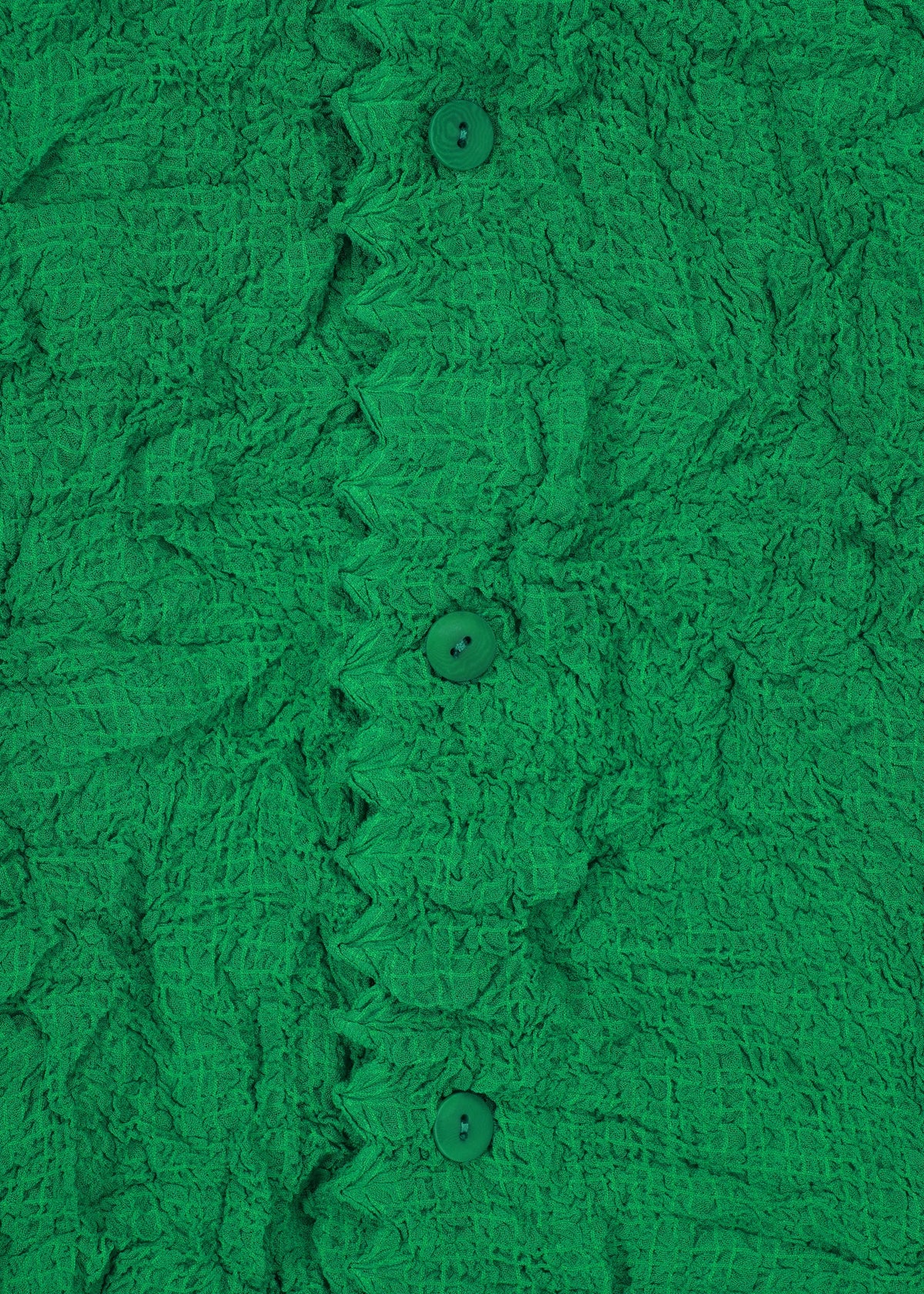A detail shot of the HAAT KUMO SHIBORI SUCKER shirt.