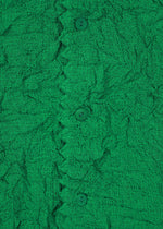 A detail shot of the HAAT KUMO SHIBORI SUCKER shirt.
