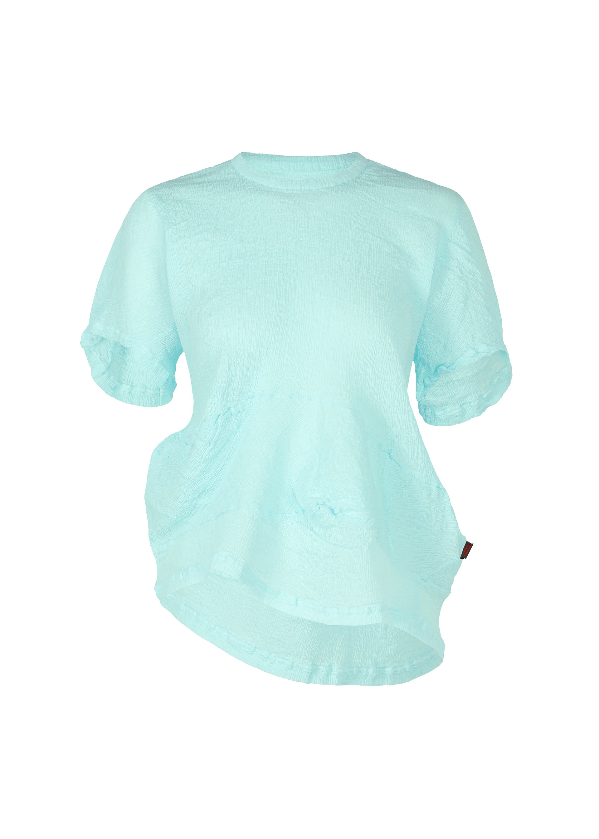 A product shot of the HAAT KYO CHIJIMI WAVY shirt in light blue (70).