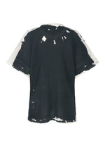 A detail shot of the HAAT KYO CHIJIMI OVER PRINT shirt.