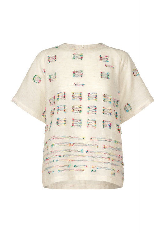 A product shot of the HAAT KOMOREBI shirt in white (01).