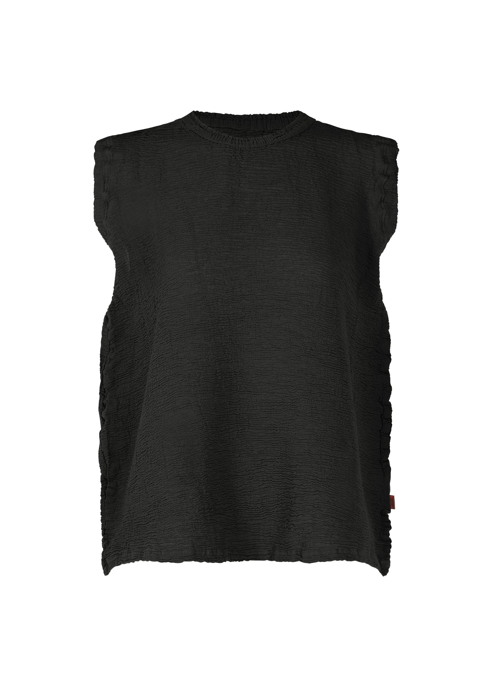 A product shot of the HAAT KYO CHIJIMI 2WAY shirt in black (15).