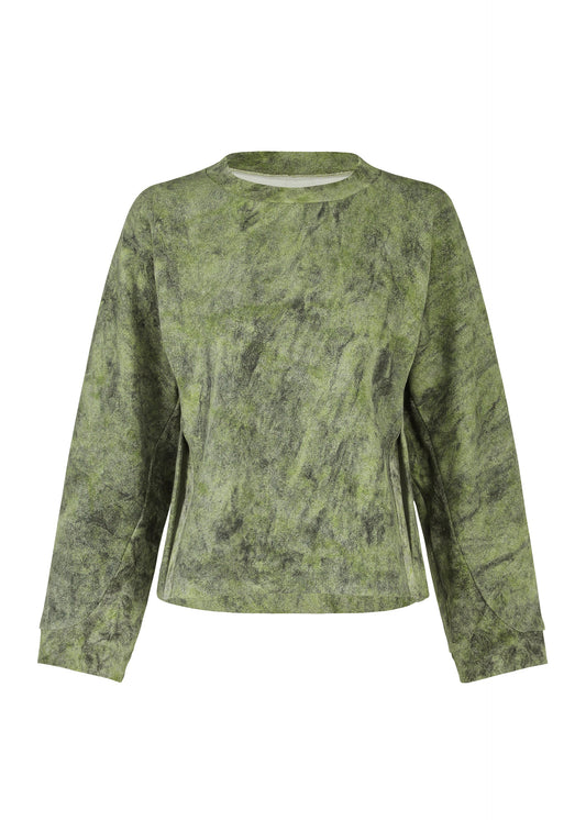 A product shot of the HAAT SORA shirt in green-hued (68).