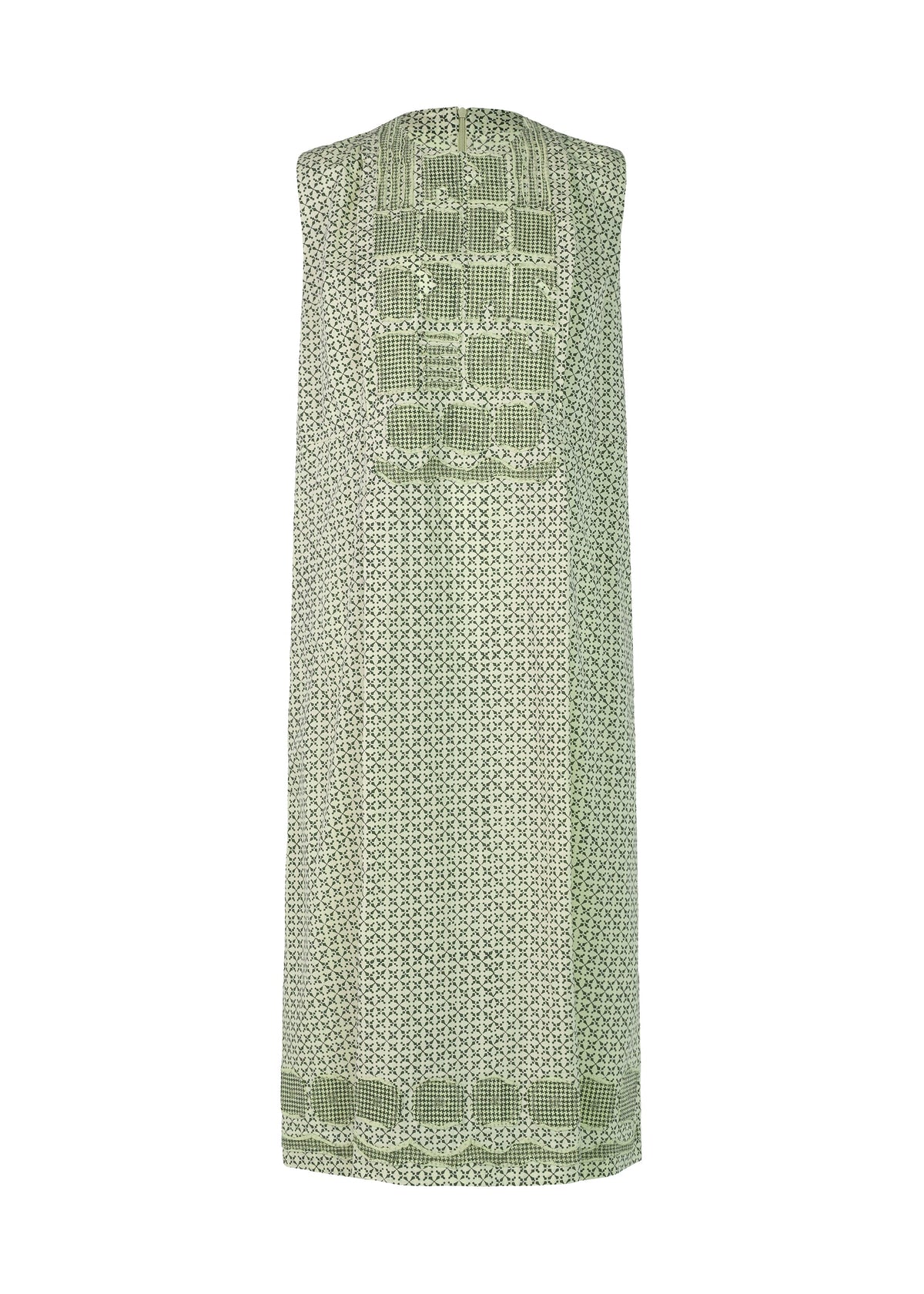 A product shot of the HAAT ASSEMBLAGE dress in light green (60).