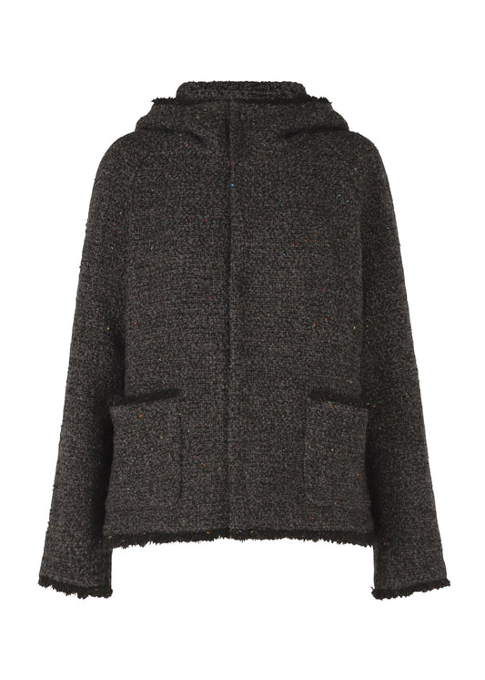 A product shot of the HAAT ROVING NEP jacket in charcoal (14).